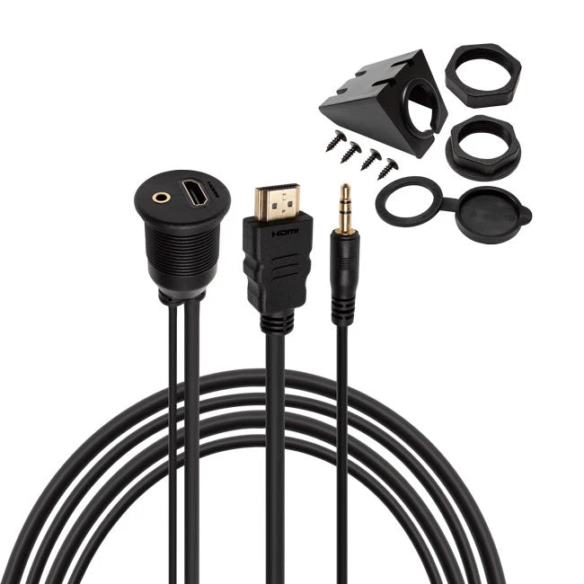3.5MM And HDMI® To AUX Flush Mount Extension Cable